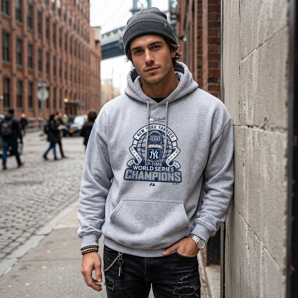 Yankees World Series Campions Official Hoodie (LARGE) **Excellent**
