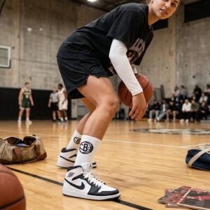 Brooklyn Nets NBA Socks (Size 8-11) - White/Black