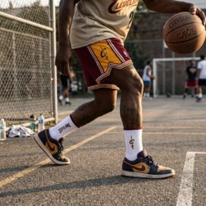 Cleveland Cavaliers NBA Socks (Size 8-11) - White/Maroon
