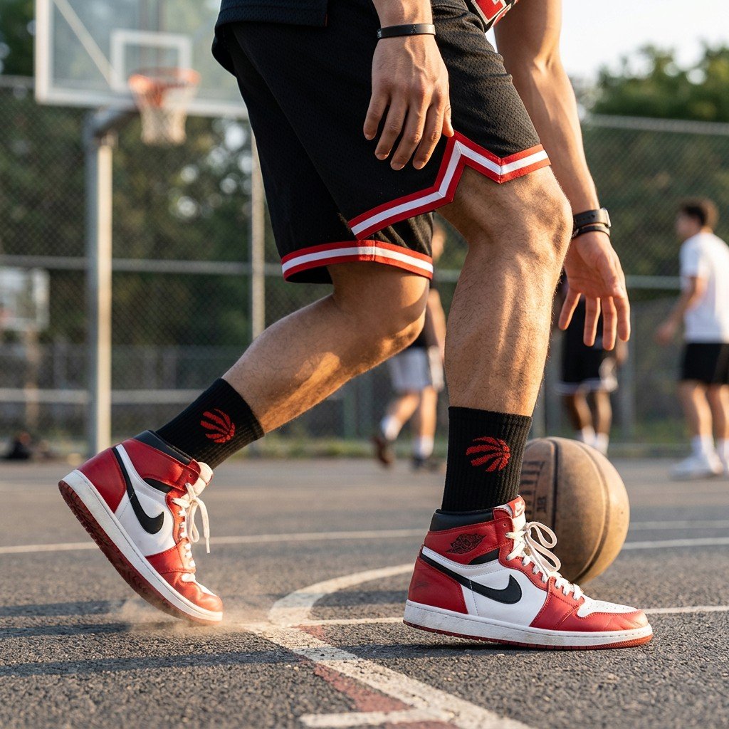 Toronto Raptors NBA Socks (Size 8-11) - Black/Red