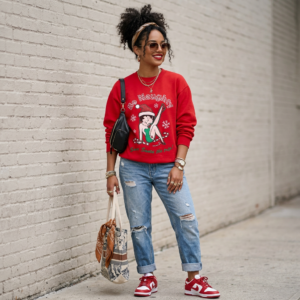 BETTY BOOP - BE NAUGHTY CHRISTMAS SWEATER *VINTAGE 90s* (LARGE)