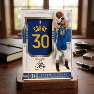 Stephen Curry Golden State Warriors Signed Jersey - National Treasures Framed **PSA AUTHENTICATED**