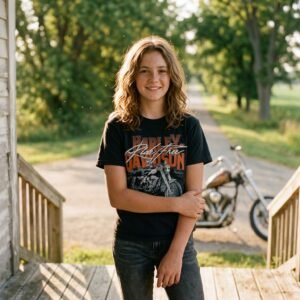 Ride Free HARLEY DAVIDSON MOTORCYCLES T SHIRT *VINTAGE 90s* (KIDS LARGE)