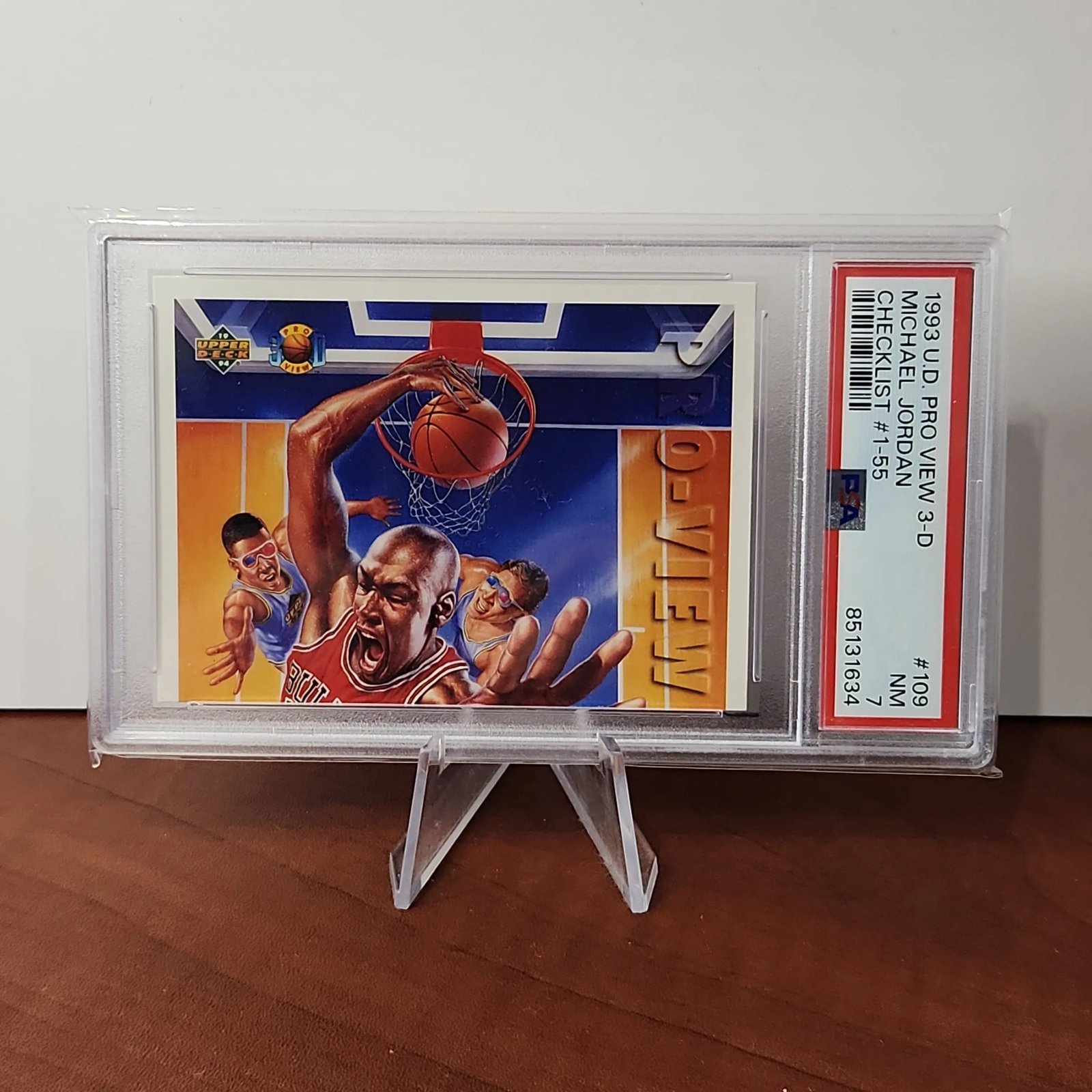 Michael Jordan 1993/94 Upper Deck Checklist #1-55 - **PSA NM 7**