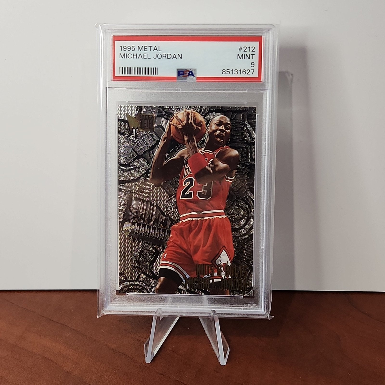 Michael Jordan 1995/96 Fleer Metal #212 - **PSA MINT 9**