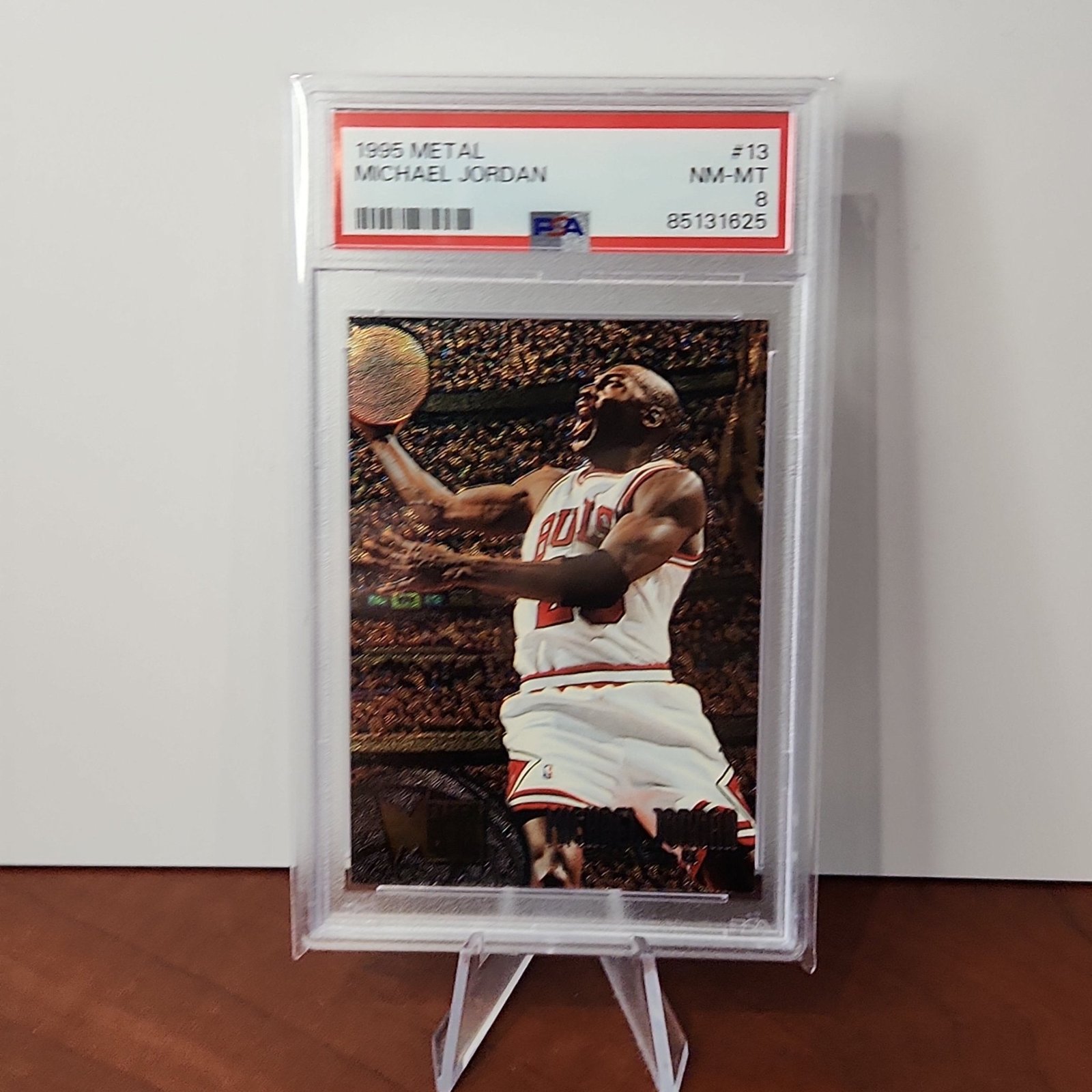 Michael Jordan 1995/96 Metal #13 - **PSA NM-MT 8**