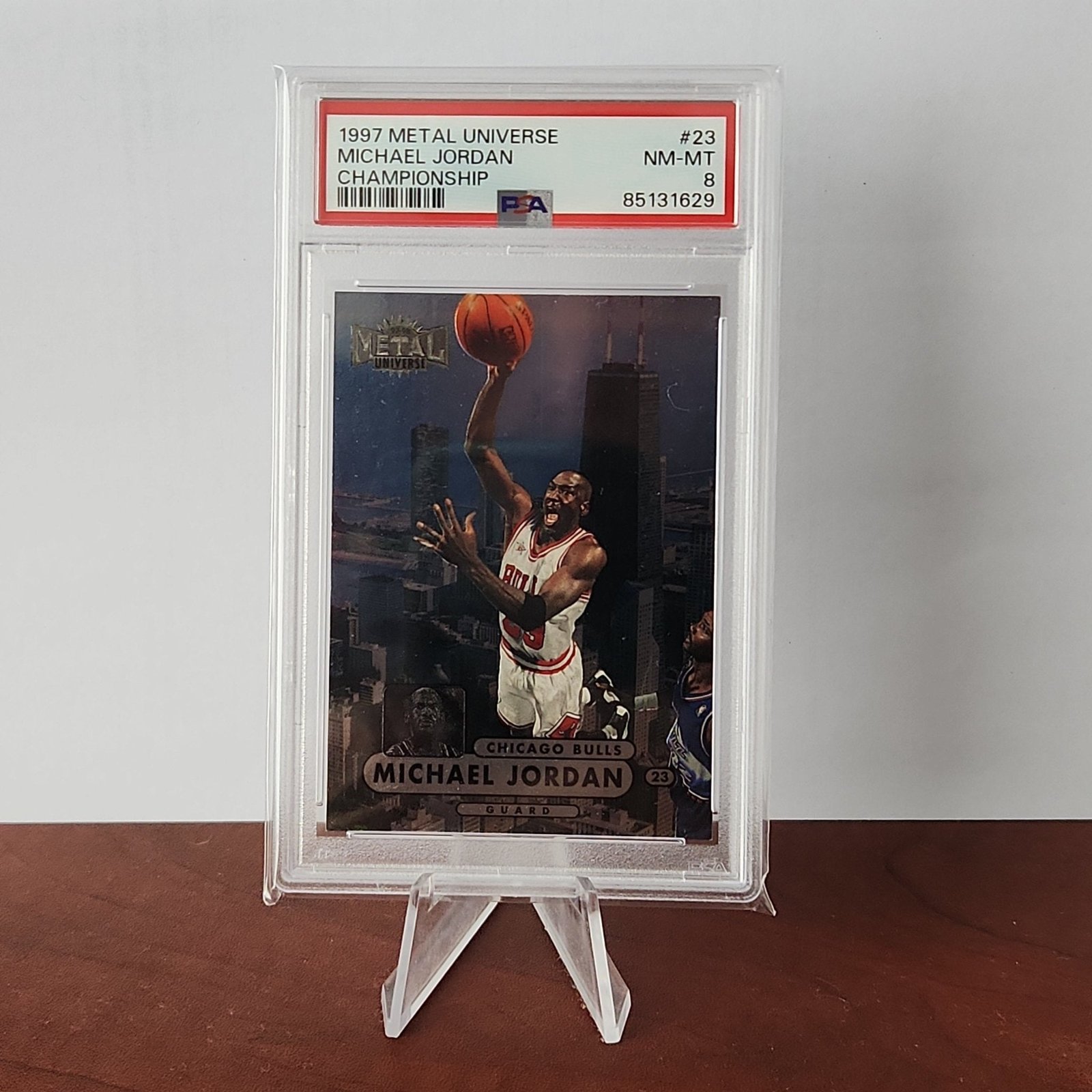 Michael Jordan 1997/98 Metal Universe Championship - #23 **PSA NM-MT 8**