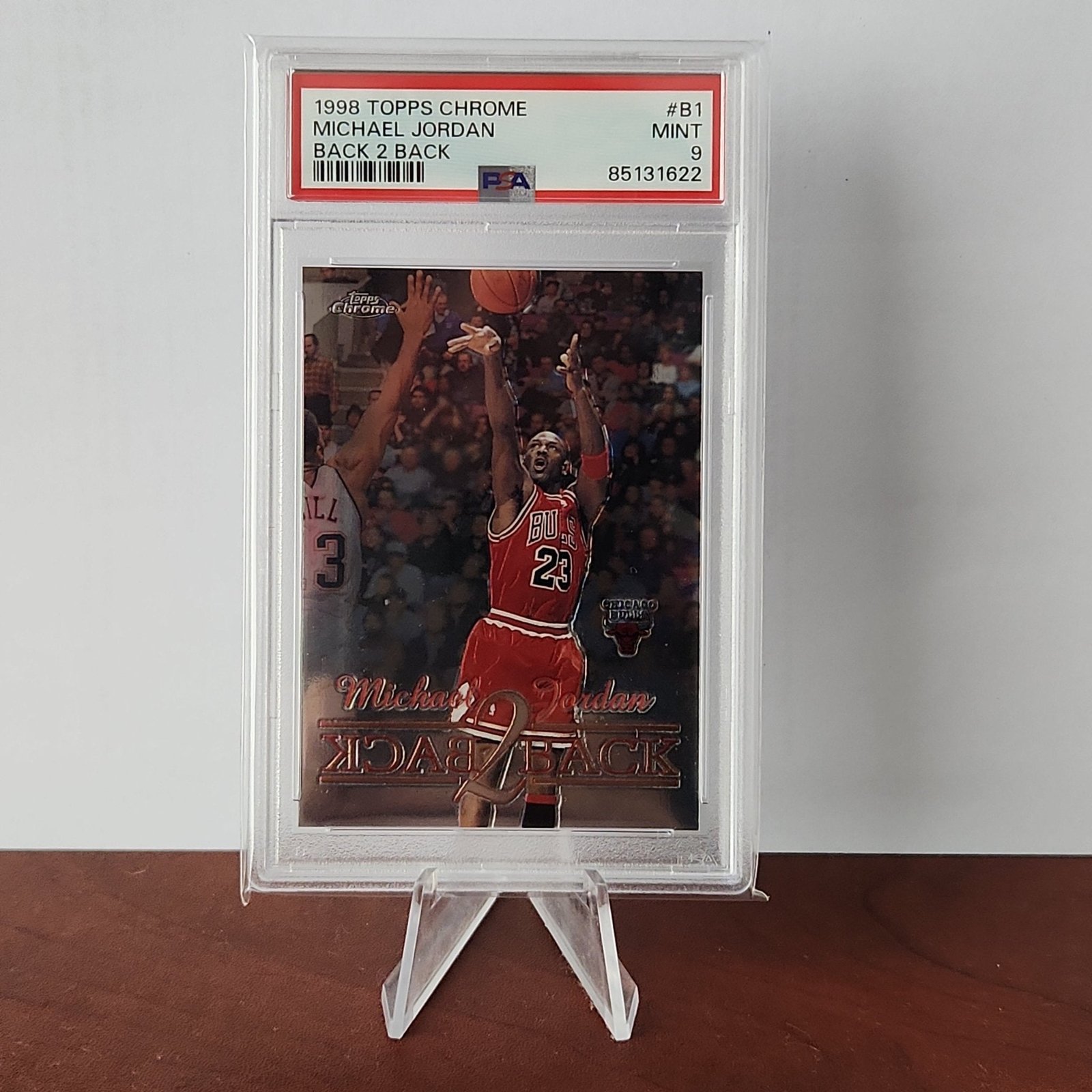 Michael Jordan 1998/99 Topps Chrome Back 2 Back - #B1 **PSA MINT 9**